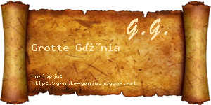 Grotte Génia névjegykártya